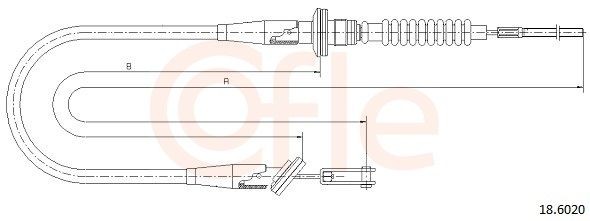 COFLE Clutch Cable Article number: 18.6020 cheaply
