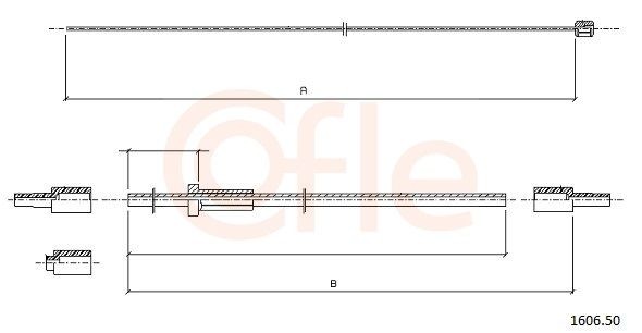 COFLE 1606.50 Bonnet Cable DUCATO 1.9 TD Combinato 80 PS Diesel 2002
