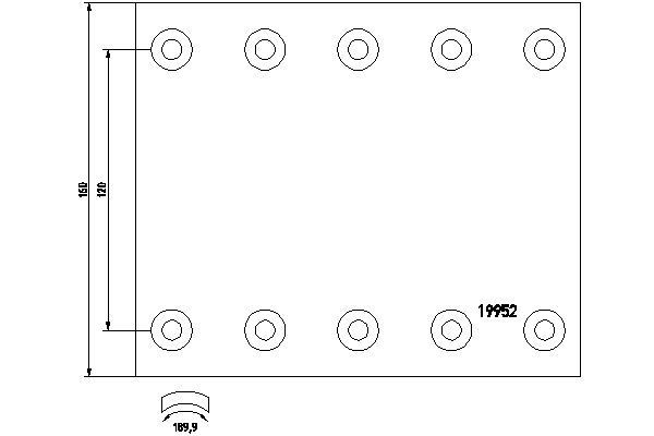 TEXTAR Brake Lining Kit, drum brake Article number: 1995201 cheaply
