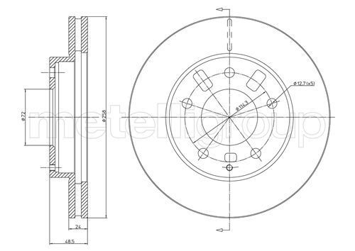 METELLI Brake disc Article number: 23-0347 cheaply
