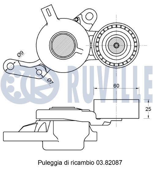 RUVILLE 5603650 Rullikukomplekt, hammasrihm DELTA 1.6 D Multijet 120 HP Diisel