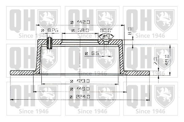QUINTON HAZELL Brake disc Article number: BDC3274 cheaply