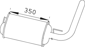 DINEX Rear silencer Article number: 66311 cheaply