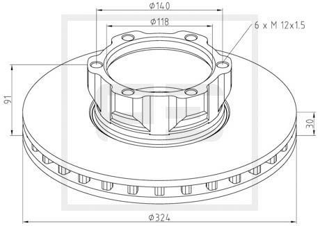PETERS ENNEPETAL Brake disc Article number: 016.652-00A cheaply