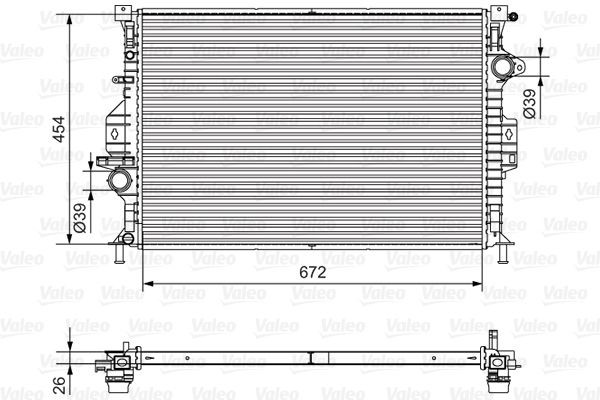 VALEO Engine radiator Article number: 701536 cheaply