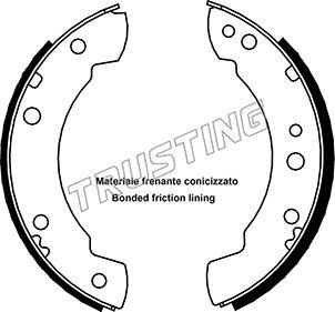 TRUSTING Brake Shoe Set Article number: 040.093 cheaply