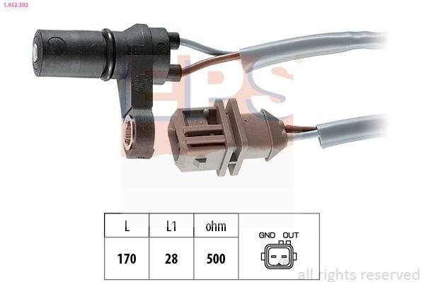 EPS 1.953.392 RPM Sensor, automatic transmission C70 T5 239 PS Petrol 2005
