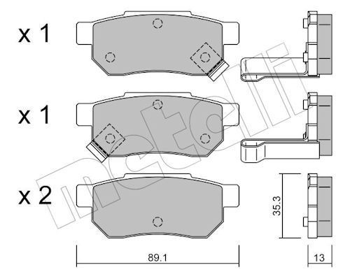 METELLI Brake pad set Article number: 22-0170-1 cheaply
