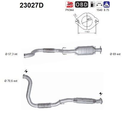 AS Catalytic converter Article number: 23027D cheaply
