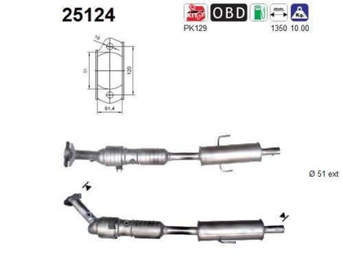 AS Catalytic converter Article number: 25124 cheaply