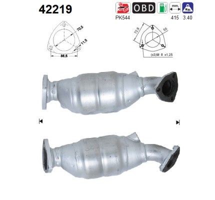 AS Catalytic converter Article number: 42219 cheaply
