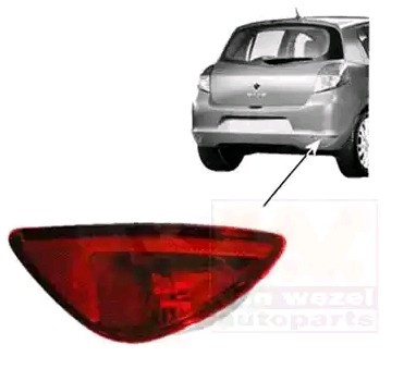 VAN WEZEL 4333940 Reflex Reflector CLIO 1.5 dCi 103 PS Diesel 2014