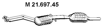 EBERSPÄCHER Middle silencer Article number: 21.697.45 cheaply