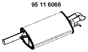 EBERSPÄCHER Rear silencer Article number: 95 11 6066 cheaply