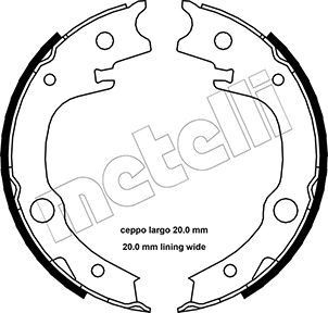 METELLI Handbrake shoes Article number: 53-0443 cheaply