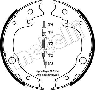 METELLI Handbrake shoes Article number: 53-0443K cheaply