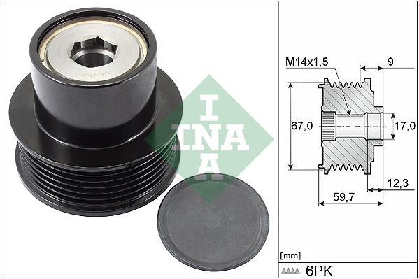 INA Alternator Freewheel Clutch Article number: 535 0288 10 cheaply