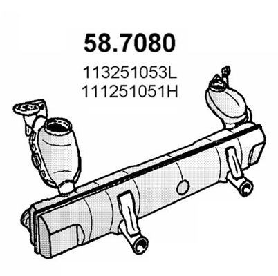 ASSO Rear silencer Article number: 58.7080 cheaply