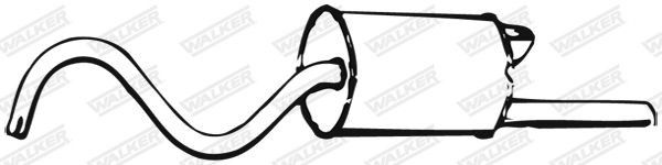 WALKER Rear silencer Article number: 01352 cheaply