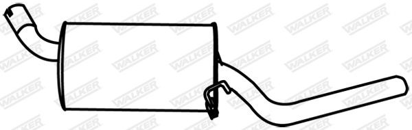 WALKER Rear silencer Article number: 14971 cheaply
