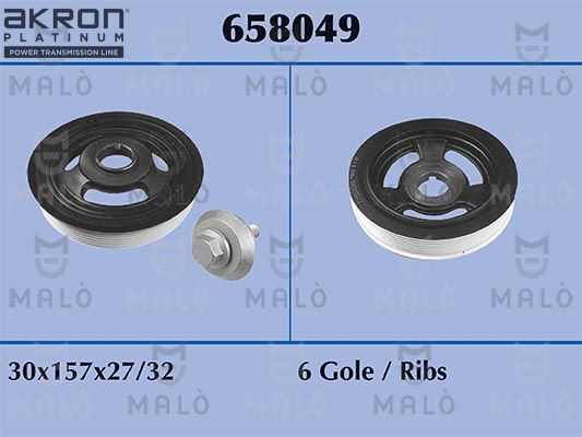 MALÒ Crankshaft pulley Article number: 658049 cheaply
