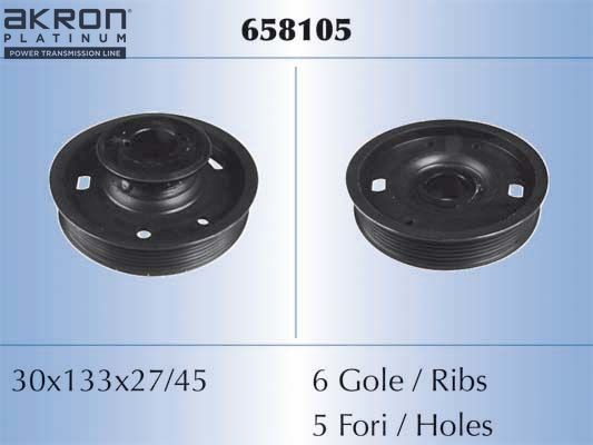 MALÒ Crankshaft pulley Article number: 658105 cheaply