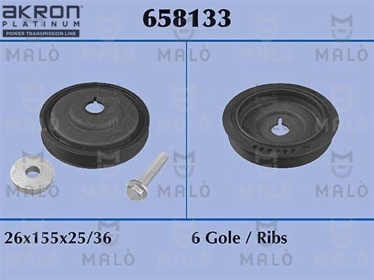 MALÒ Crankshaft pulley Article number: 658133 cheaply