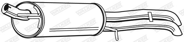 WALKER Rear silencer Article number: 22482 cheaply