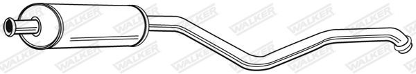 WALKER Middle silencer Article number: 22937 cheaply