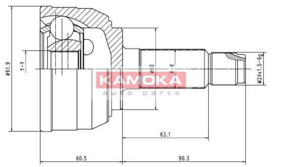 KAMOKA Joint kit, drive shaft Article number: 6950 cheaply