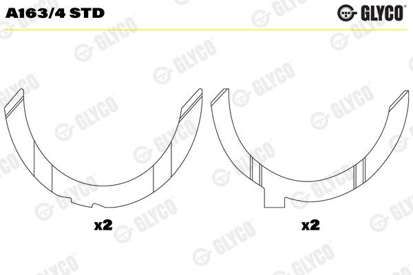 GLYCO A163/4 STD Thrust Washer, crankshaft C-Class C 180 CGI 1.8 (204.249) 156 PS Petrol 2014