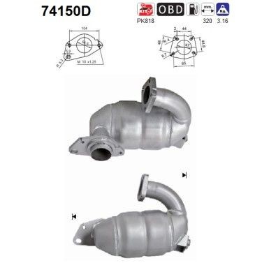 AS Catalytic converter Article number: 74150D cheaply