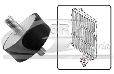 3RG 80701 Mounting, radiator PASSAT 2.2 Syncro 120 PS Petrol 1989