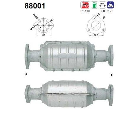 AS Catalytic converter Article number: 88001 cheaply
