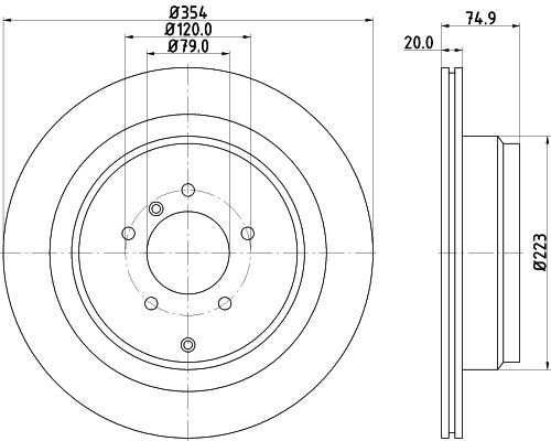HELLA Brake disc Article number: 8DD 355 115-291 cheaply