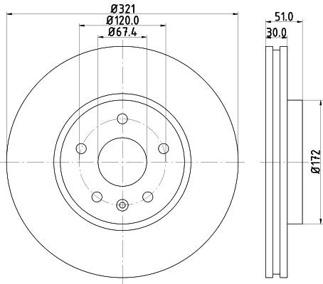 HELLA Brake disc Article number: 8DD 355 116-041 cheaply