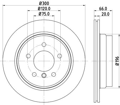 HELLA Brake disc Article number: 8DD 355 117-831 cheaply