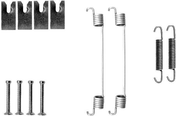 HELLA 8DZ 355 200-701 Accessory Kit, brake shoes YARIS 1.4 D (NLP130_) 90 PS Diesel 2020