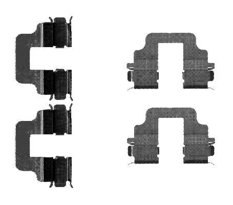 HELLA 8DZ 355 203-291 Lisakomplekt, ketaspiduriklotsid KUGA TDCi 4x4 163 HP Diisel 2012