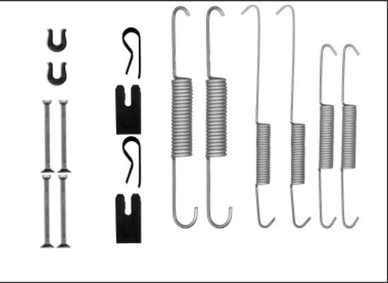 HELLA 8DZ 355 206-031 Set accesorii, sabot de frana HILUX Pick-up 3.0 D 4WD (KUN26) 171 CP motor diesel