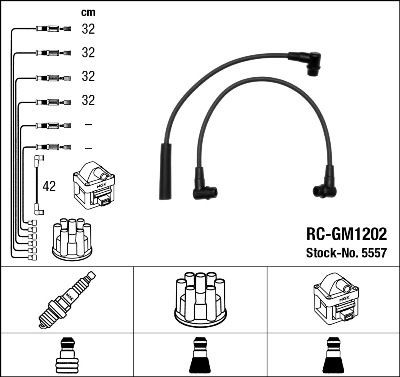 NGK Ignition Cable Kit Article number: 5557 cheaply