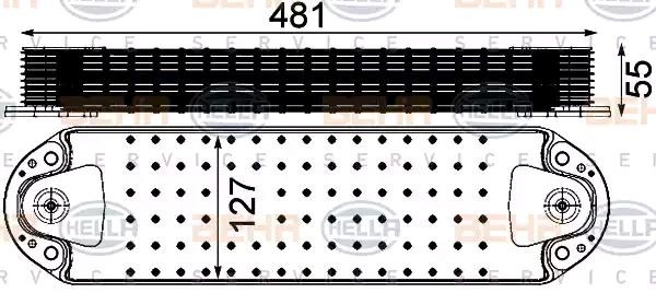 HELLA Engine oil cooler Article number: 8MO 376 906-441 cheaply