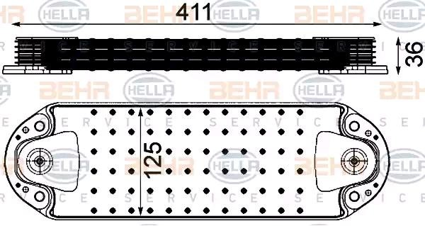 HELLA Engine oil cooler Article number: 8MO 376 906-451 cheaply