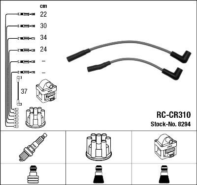 NGK Ignition Cable Kit Article number: 8294 cheaply