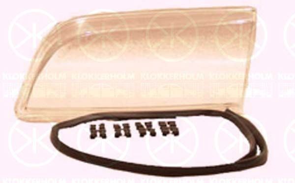 KLOKKERHOLM 90080258 Headlight lens S40 1.8 LPG 122 PS Petrol/Petroleum Gas (LPG) 2004