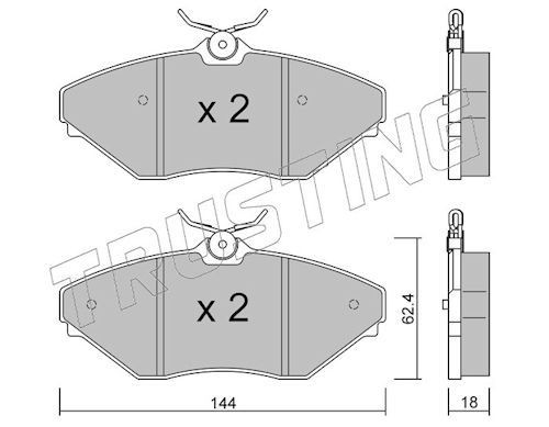 TRUSTING Brake pad set Article number: 904.0 cheaply