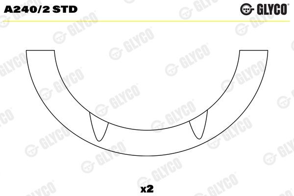 GLYCO A240/2 STD Thrust Washer, crankshaft TROOPER 2.8 TD (UBS55) 97 PS Diesel 1991