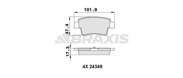 BRAXIS Piduriklotsid Artikli number: AA0256 soodsalt