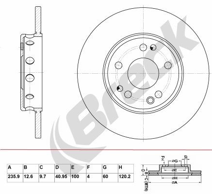 BRECK Brake disc Article number: BR 010 SA100 cheaply