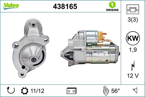 VALEO Starter Artikli number: 438165 soodsalt